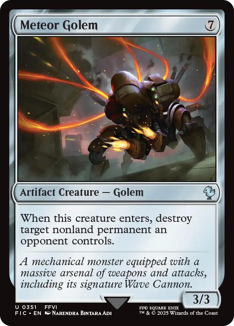Meteor Golem (Surge Foil) [FINAL FANTASY Commander] | Gear Gaming Bentonville