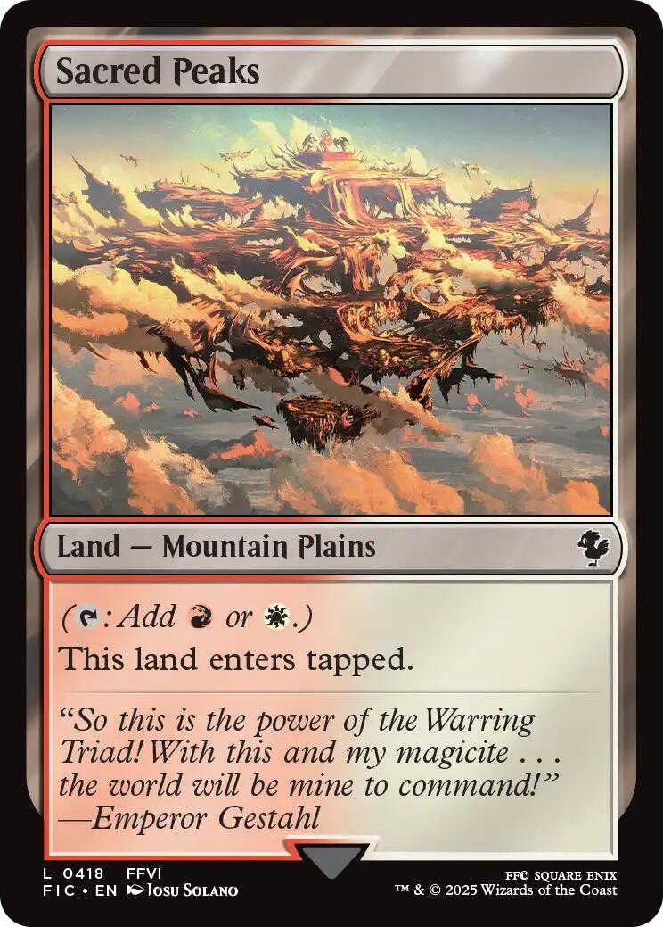 Sacred Peaks (Surge Foil) [FINAL FANTASY Commander] | Gear Gaming Bentonville