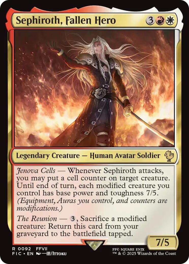 Sephiroth, Fallen Hero (Surge Foil) [FINAL FANTASY Commander] | Gear Gaming Bentonville
