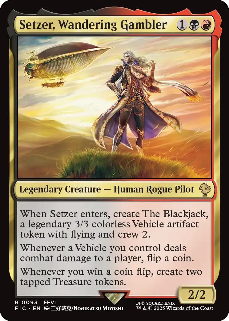 Setzer, Wandering Gambler (Surge Foil) [FINAL FANTASY Commander] | Gear Gaming Bentonville