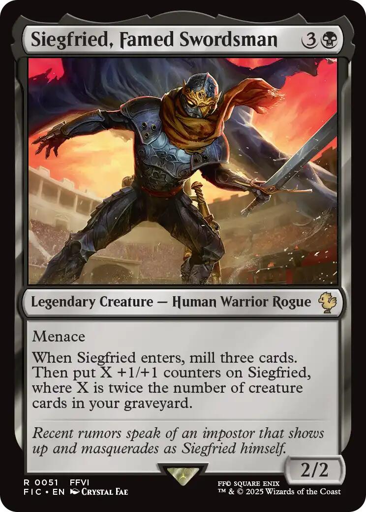 Siegfried, Famed Swordsman (Surge Foil) [FINAL FANTASY Commander] | Gear Gaming Bentonville