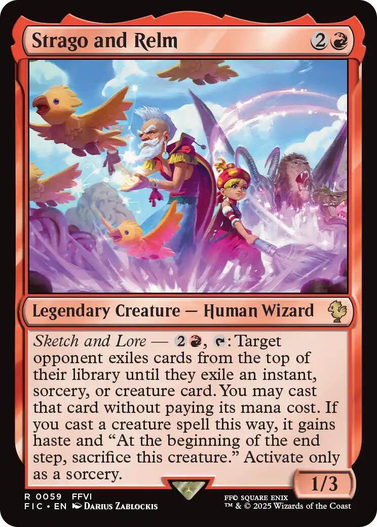 Strago and Relm (Surge Foil) [FINAL FANTASY Commander] | Gear Gaming Bentonville