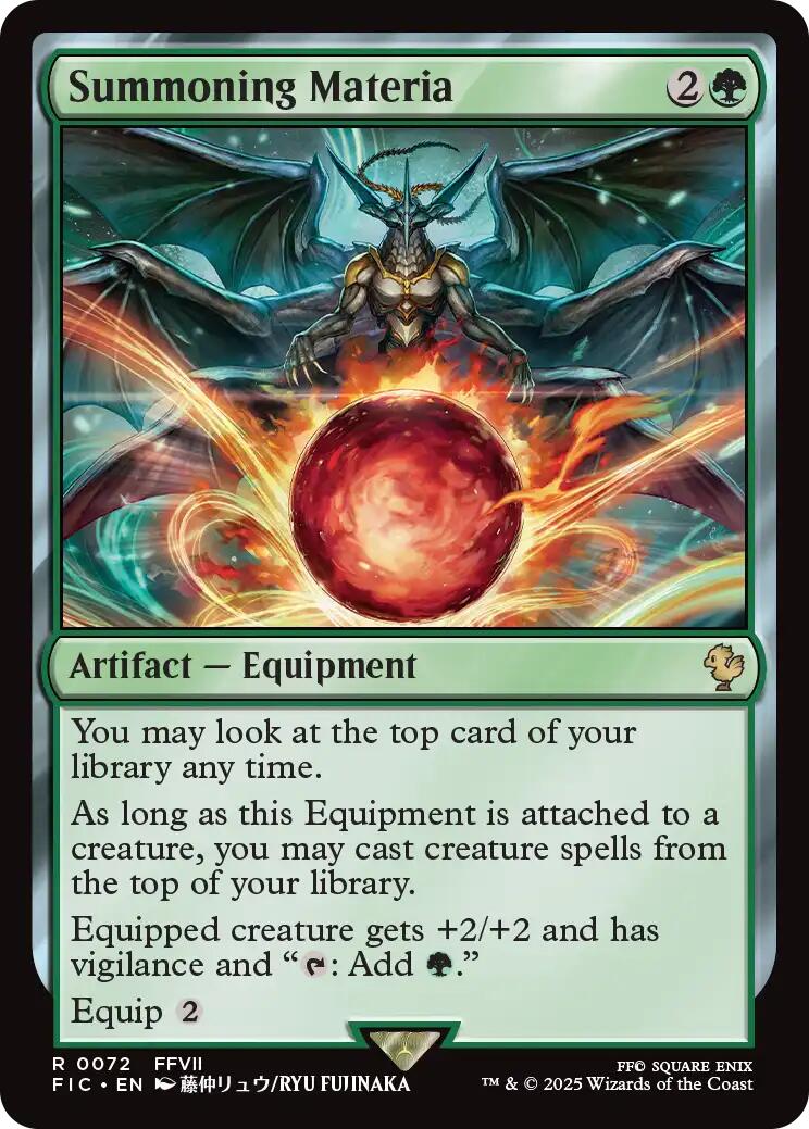 Summoning Materia (Surge Foil) [FINAL FANTASY Commander] | Gear Gaming Bentonville