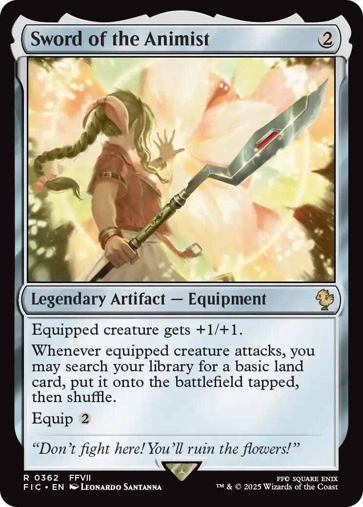 Sword of the Animist (Surge Foil) [FINAL FANTASY Commander] | Gear Gaming Bentonville