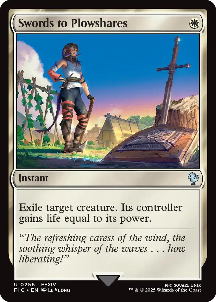 Swords to Plowshares (Surge Foil) [FINAL FANTASY Commander] | Gear Gaming Bentonville