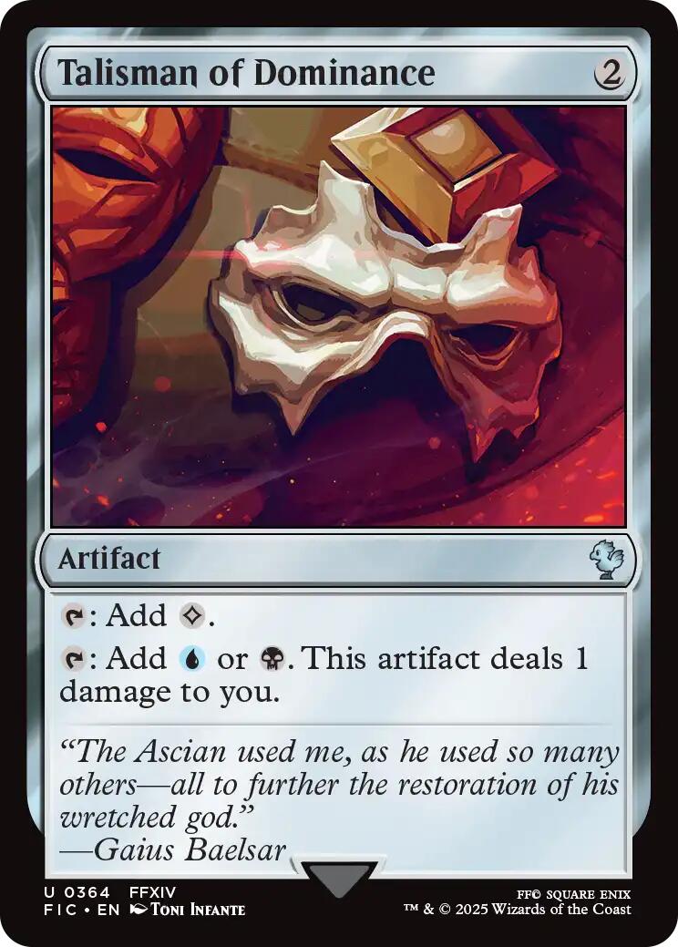 Talisman of Dominance (Surge Foil) [FINAL FANTASY Commander] | Gear Gaming Bentonville