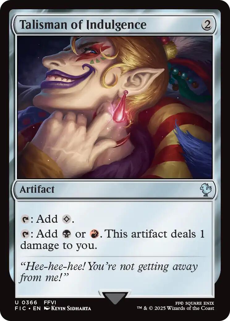 Talisman of Indulgence (Surge Foil) [FINAL FANTASY Commander] | Gear Gaming Bentonville