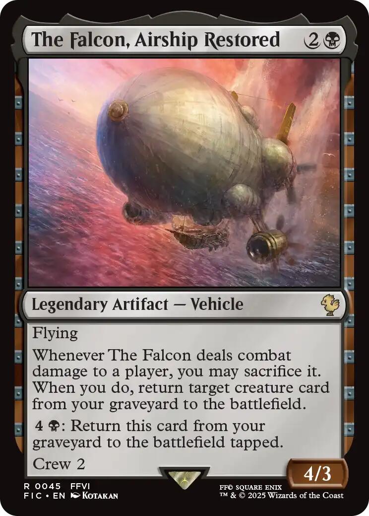 The Falcon, Airship Restored (Surge Foil) [FINAL FANTASY Commander] | Gear Gaming Bentonville