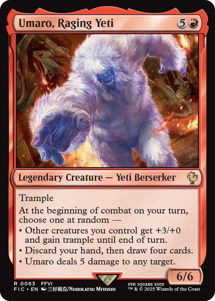 Umaro, Raging Yeti (Surge Foil) [FINAL FANTASY Commander] | Gear Gaming Bentonville