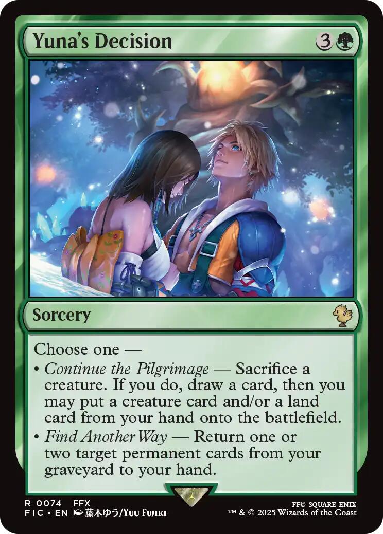 Yuna's Decision (Surge Foil) [FINAL FANTASY Commander] | Gear Gaming Bentonville