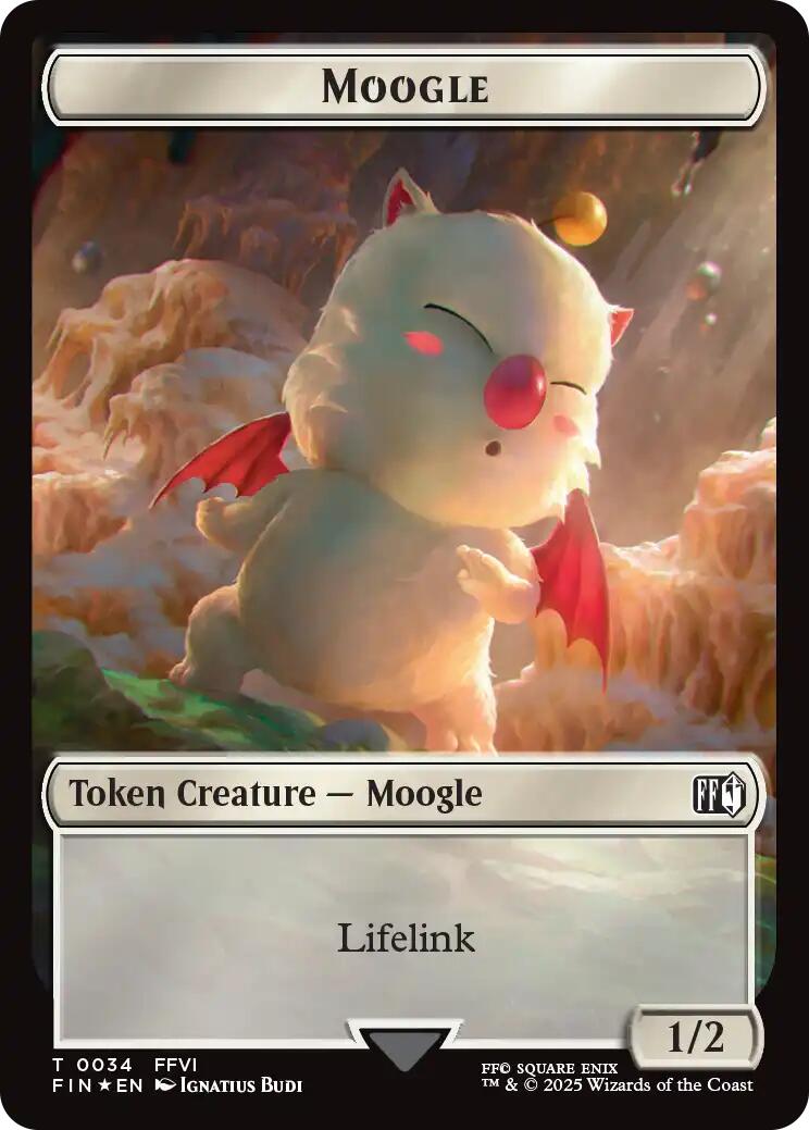 Moogle // Zombie Double-Sided Token (Surge Foil) [FINAL FANTASY Commander Tokens] | Gear Gaming Bentonville