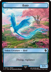 Bird // Hero (0029) Double-Sided Token (Surge Foil) [FINAL FANTASY Commander Tokens] | Gear Gaming Bentonville