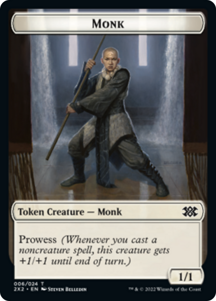 Spider // Monk Double-Sided Token [Double Masters 2022 Tokens] | Gear Gaming Bentonville