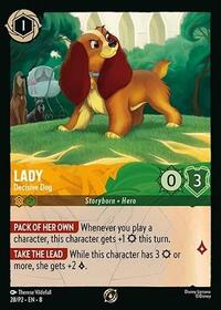 Lady - Decisive Dog (28) [Disney Lorcana Promo Cards] | Gear Gaming Bentonville