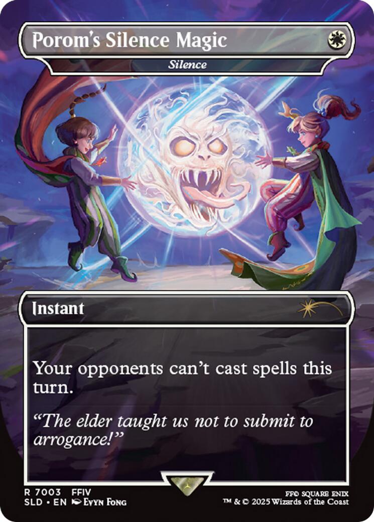 Porom's Silence Magic - Silence (Rainbow Foil) [Secret Lair Drop Series] | Gear Gaming Bentonville