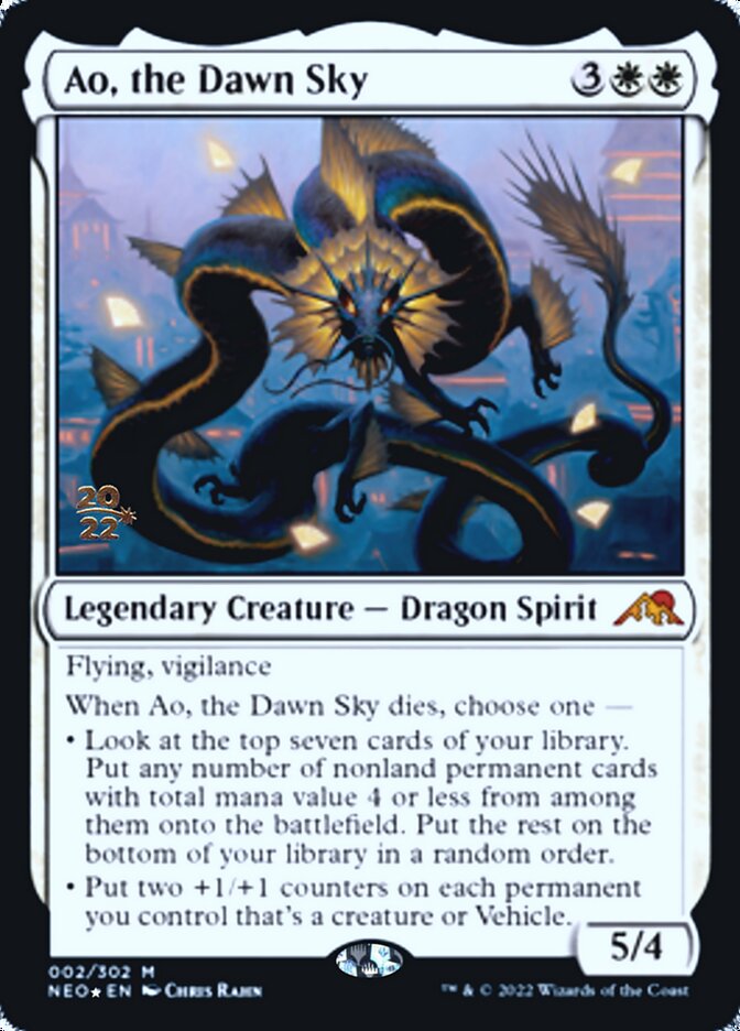 Ao, the Dawn Sky [Kamigawa: Neon Dynasty Prerelease Promos] | Gear Gaming Bentonville
