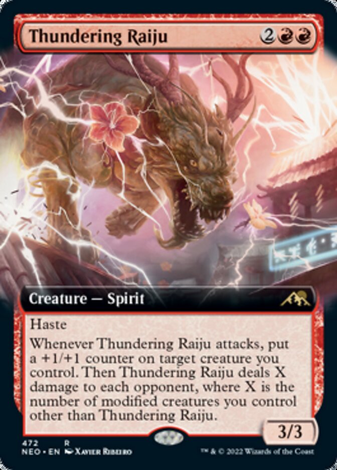 Thundering Raiju (Extended Art) [Kamigawa: Neon Dynasty] | Gear Gaming Bentonville