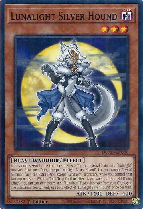 Lunalight Silver Hound [DUAD-EN006] Common | Gear Gaming Bentonville
