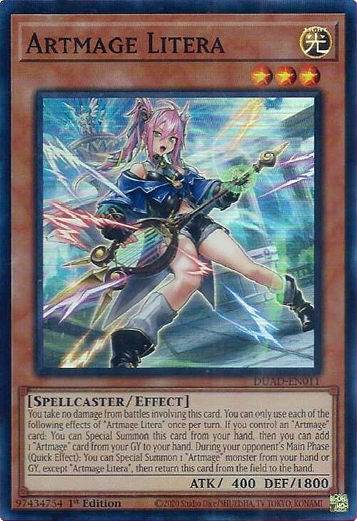 Artmage Litera [DUAD-EN011] Super Rare | Gear Gaming Bentonville