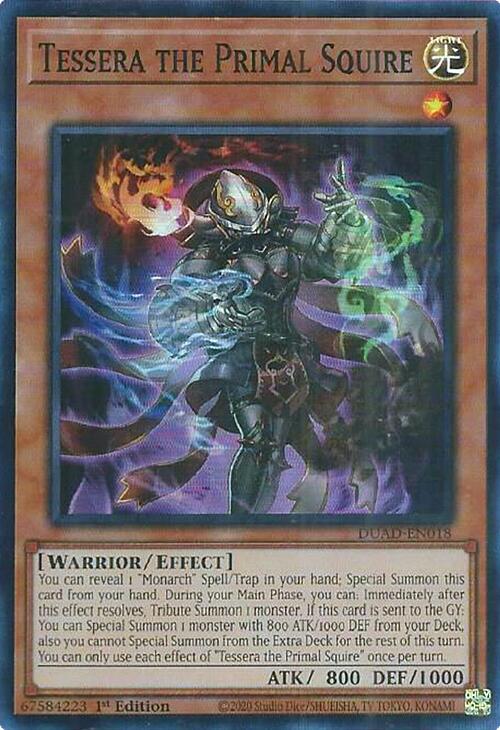 Tessera the Primal Squire [DUAD-EN018] Super Rare | Gear Gaming Bentonville