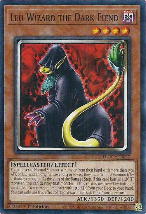 Leo Wizard the Dark Fiend [DUAD-EN027] Common | Gear Gaming Bentonville