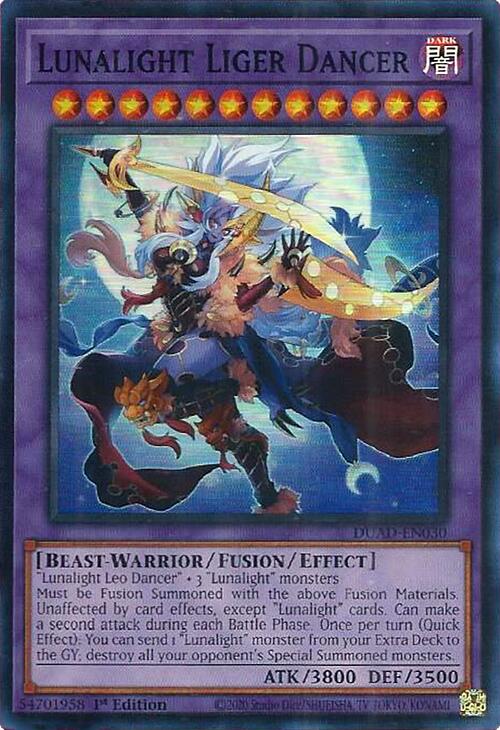 Lunalight Liger Dancer [DUAD-EN030] Super Rare | Gear Gaming Bentonville