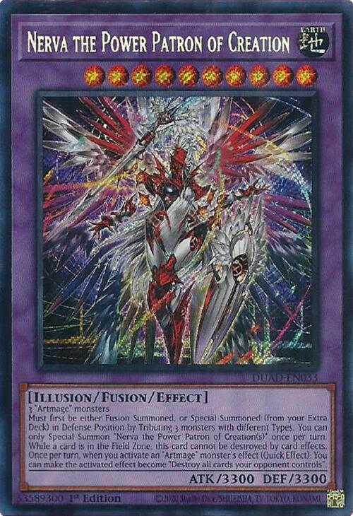 Nerva the Power Patron of Creation [DUAD-EN033] Secret Rare | Gear Gaming Bentonville