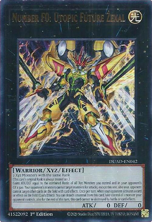 Number F0: Utopic Future Zexal [DUAD-EN042] Ultra Rare | Gear Gaming Bentonville