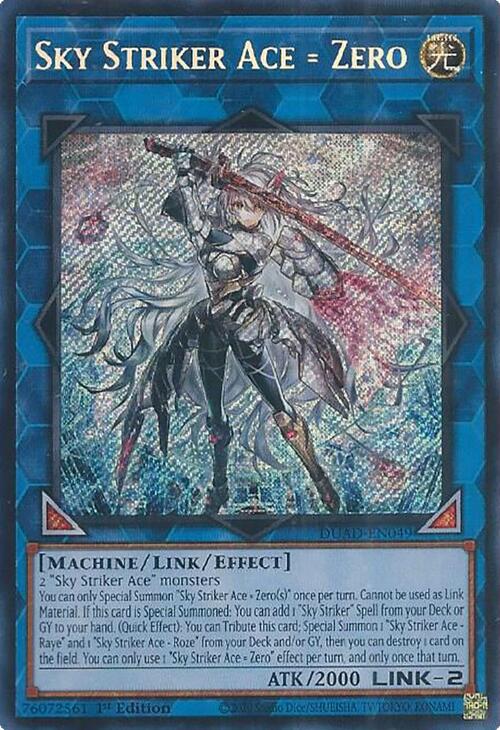 Sky Striker Ace = Zero [DUAD-EN049] Secret Rare | Gear Gaming Bentonville