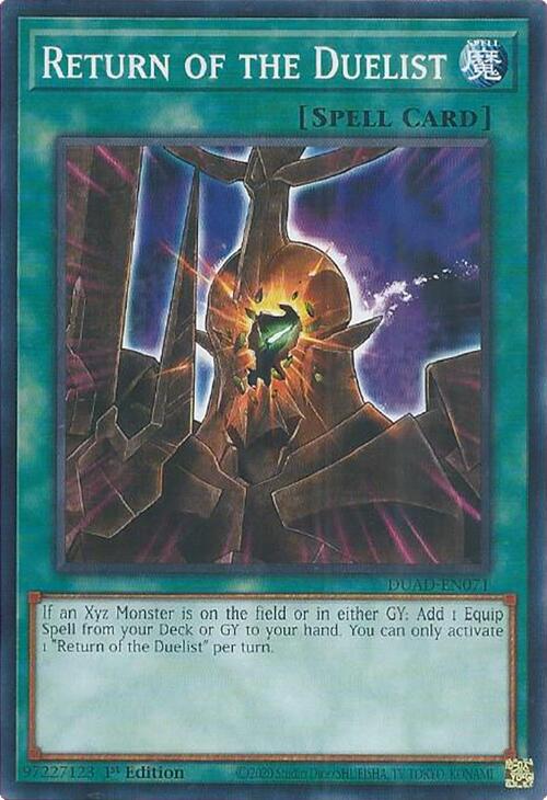 Return of the Duelist (card) [DUAD-EN071] Common | Gear Gaming Bentonville