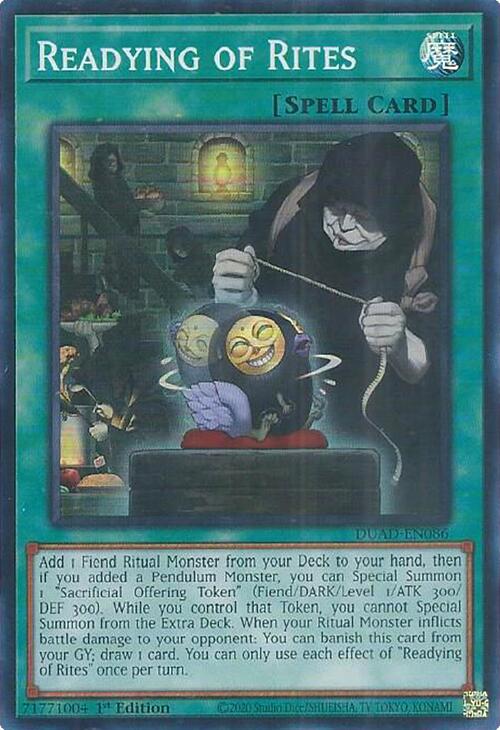 Readying of Rites [DUAD-EN086] Super Rare | Gear Gaming Bentonville