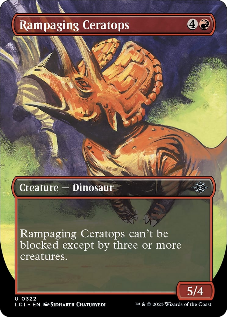 Rampaging Ceratops (Borderless) [The Lost Caverns of Ixalan] | Gear Gaming Bentonville