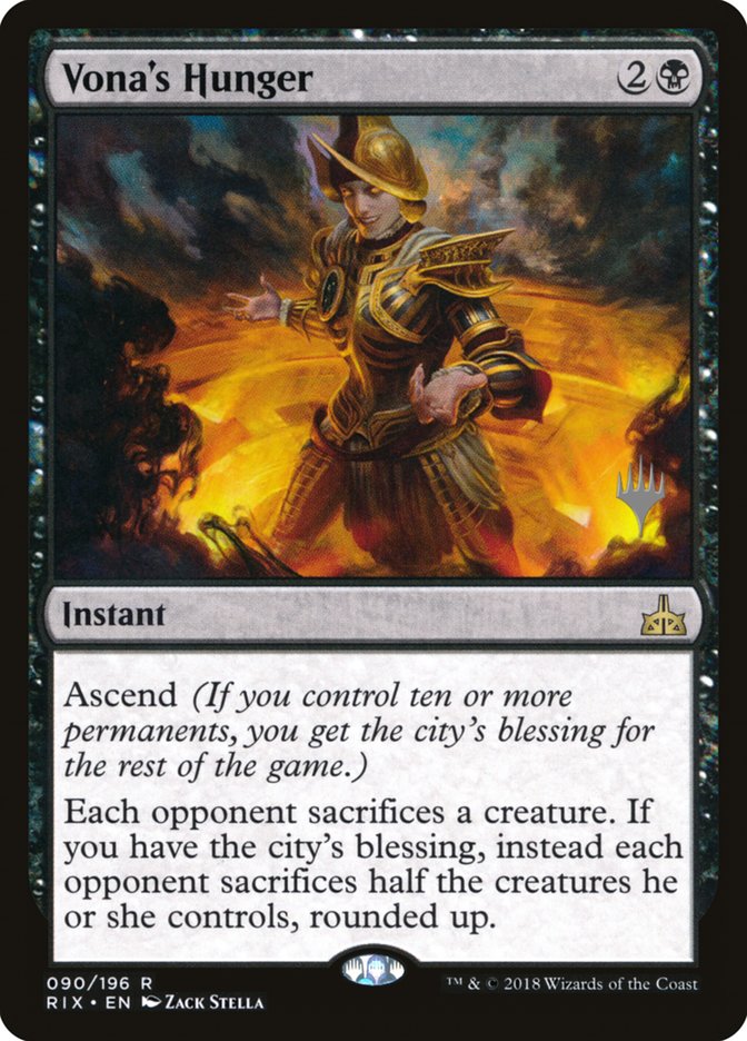 Vona's Hunger (Promo Pack) [Rivals of Ixalan Promos] | Gear Gaming Bentonville