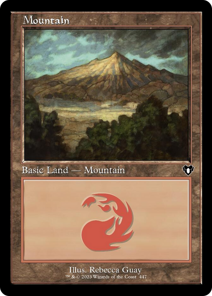 Mountain (447) (Retro) [Commander Masters] | Gear Gaming Bentonville