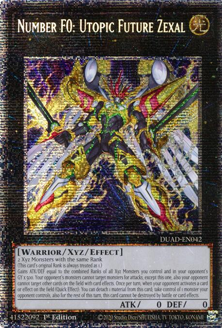 Number F0: Utopic Future Zexal (Starlight Rare) [DUAD-EN042] Starlight Rare | Gear Gaming Bentonville