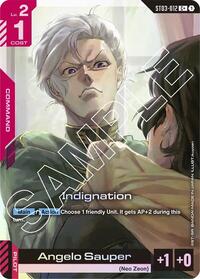 Indignation (C+) (ST03-012) [Starter Deck 03: Zeon's Rush] | Gear Gaming Bentonville