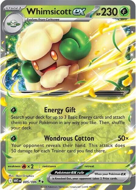 Whimsicott ex (005/086) [Scarlet & Violet: White Flare] | Gear Gaming Bentonville