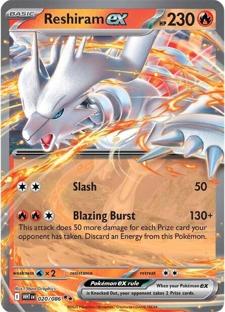 Reshiram ex (020/086) [Scarlet & Violet: White Flare] | Gear Gaming Bentonville