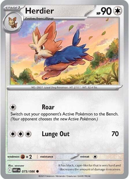 Herdier (075/086) [Scarlet & Violet: White Flare] | Gear Gaming Bentonville