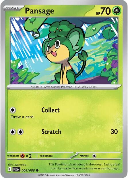 Pansage (004/086) [Scarlet & Violet: Black Bolt] | Gear Gaming Bentonville