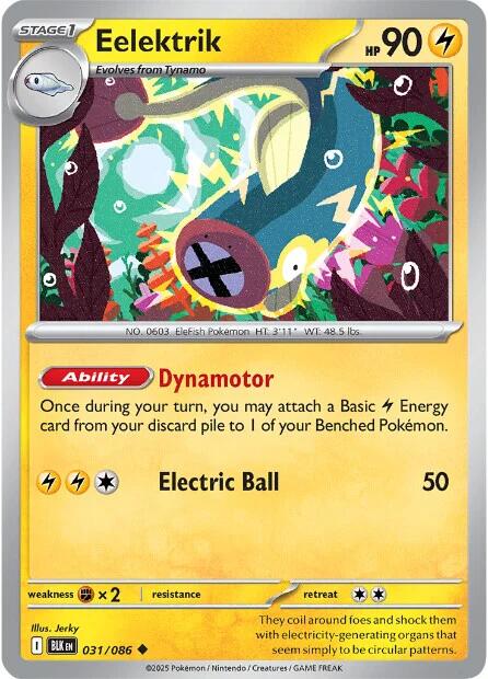 Eelektrik (031/086) [Scarlet & Violet: Black Bolt] | Gear Gaming Bentonville