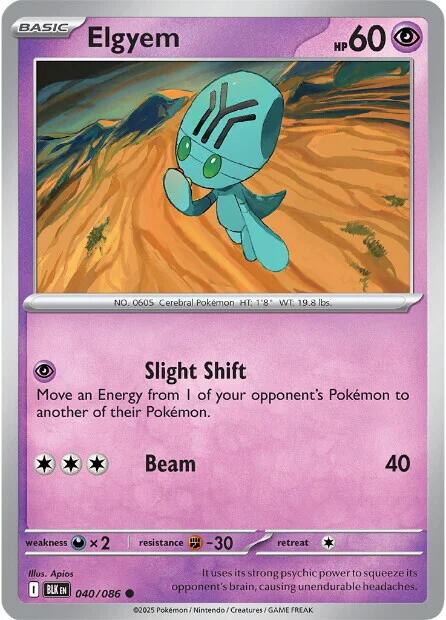 Elgyem (040/086) [Scarlet & Violet: Black Bolt] | Gear Gaming Bentonville