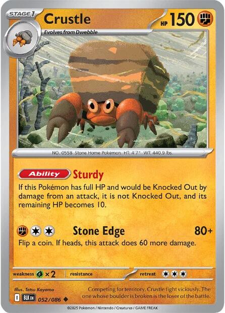 Crustle (052/086) [Scarlet & Violet: Black Bolt] | Gear Gaming Bentonville