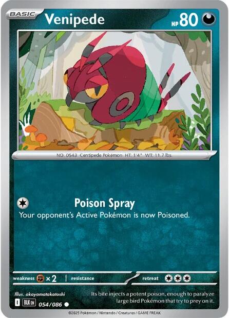 Venipede (054/086) [Scarlet & Violet: Black Bolt] | Gear Gaming Bentonville