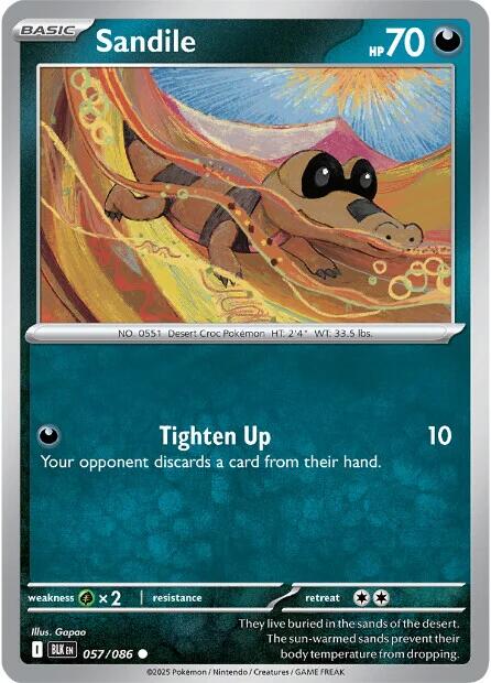 Sandile (057/086) [Scarlet & Violet: Black Bolt] | Gear Gaming Bentonville