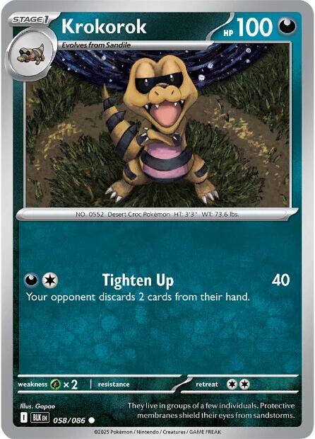 Krokorok (058/086) [Scarlet & Violet: Black Bolt] | Gear Gaming Bentonville