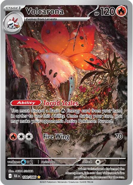 Volcarona (100/086) [Scarlet & Violet: Black Bolt] | Gear Gaming Bentonville