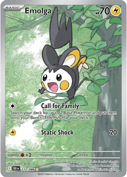 Emolga (112/086) [Scarlet & Violet: Black Bolt] | Gear Gaming Bentonville