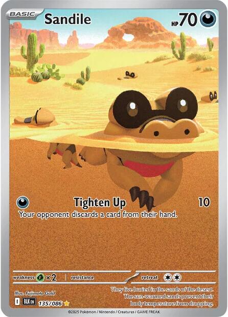 Sandile (135/086) [Scarlet & Violet: Black Bolt] | Gear Gaming Bentonville