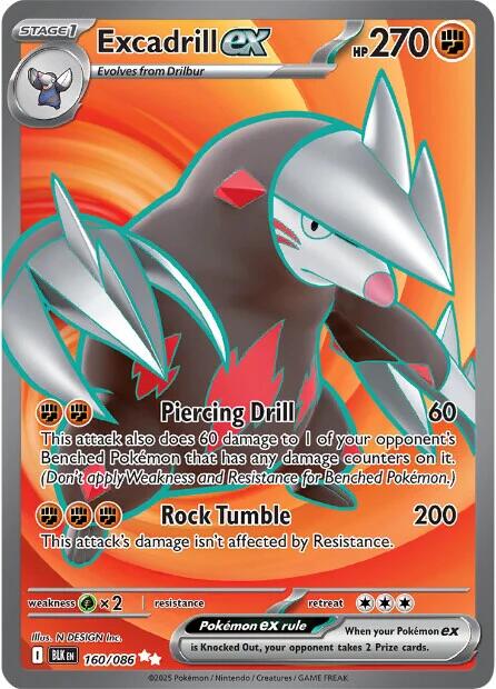 Excadrill ex (160/086) [Scarlet & Violet: Black Bolt] | Gear Gaming Bentonville